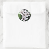 White Cherry Flowers Art in acryl Ronde Sticker (Tas)