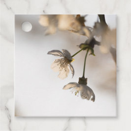 White Cherry Natuur Foto Bedankjes Labels
