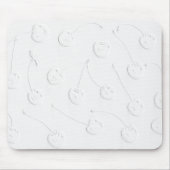 White Cherrys op witte achtergrond Muismat (Voorkant)