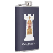 White Chess Rook Heupfles (Rechts)