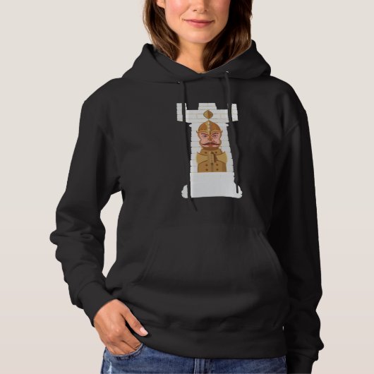 White Chess Rook Hoodie (Voorkant)