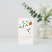 White-chested Emerald Hummingbird Business Card Visitekaartje (Staand voorkant)