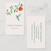 White-chested Emerald Hummingbird Business Card Visitekaartje (Voorkant / Achterkant)