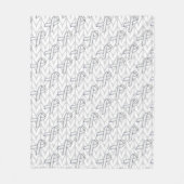 White Chevrons Knit Ribbon Awareness Print Fleece Deken (Voorkant)