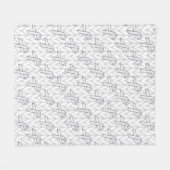 White Chevrons Knit Ribbon Awareness Print Fleece Deken (Voorkant (Horizontaal))