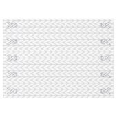White Chevrons Knit Ribbon Awareness Print Tafelkleed (Voorkant (Horizontaal))