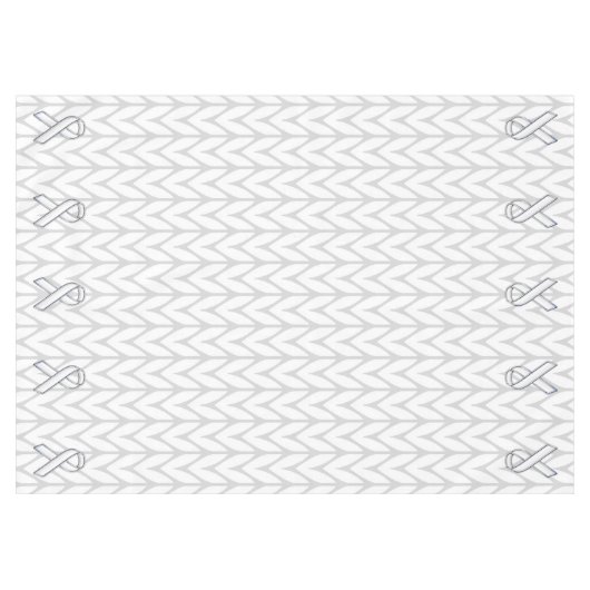 White Chevrons Knit Ribbon Awareness Print Tafelkleed (Voorkant (Horizontaal))
