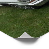 white chevy 1963 nova met chroom front uitzicht poster (Hoek)