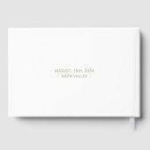 White | Chic Blush Rose Wedding  Gastenboek (Achterkant)