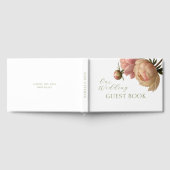 White | Chic Blush Rose Wedding  Gastenboek (Volledig)