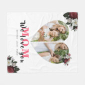 White Chic Heart Shaped Gift for Moederdag Fleece Deken (Voorkant (Horizontaal))