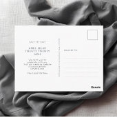 White | Chic Minimal Monogram Wedding  Briefkaart