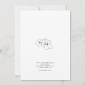White | Chic Monogram Wedding Invitation Card Save The Date (Achterkant)