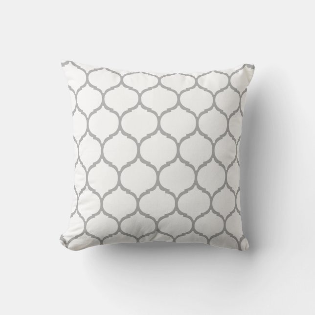 White Chic Moroccan Pillow Kussen (Voorkant)