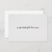 WHITE Chic | Plain Elegant Leather Kijk Gift Kaart (Voorkant / Achterkant)
