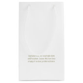 White | Chic Rose Wedding Wedding Klein Cadeauzakje (Achterkant)