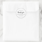 White Chic Script Bedankt voor uw aankoop Ronde Sticker (Tas)