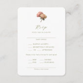 White | Chic Script Wedding RSVP Enclosure Card Informatiekaartje (Voorkant)
