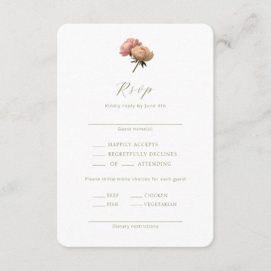 White | Chic Script Wedding RSVP Enclosure Card Informatiekaartje (Voorkant)