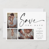 White Chic Trendy Collage Wedding Covid19 3 Foto's (Voorkant)