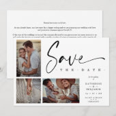 White Chic Trendy Collage Wedding Covid19 3 Foto's (Voorkant / Achterkant)