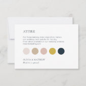 White | Chic Wedding Attire Dress Code Flat Card (Voorkant)