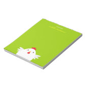 White Chicken on Green  Notitieblok (Linkerzijde)