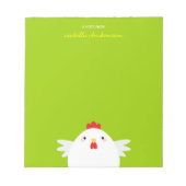 White Chicken on Green  Notitieblok (Voorkant)