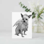 White Chihuahua Angel Wings Briefkaart (Staand voorkant)