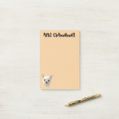 White Chihuahua, Aye Chihuahua Post-it® Notes (Op bureau)