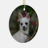 White Chihuahua Keramisch Ornament (Rechts)