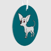 White Chihuahua met Short Hair Ornament (voorkant)