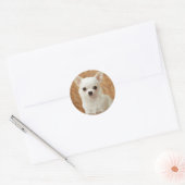 White Chihuahua Ronde Sticker (Envelop)
