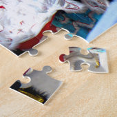 White Chinese Lion Dancer Chinatown Legpuzzel (Zijkant)