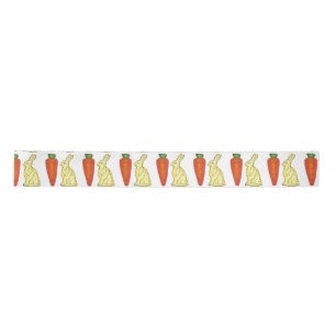 White Chocolate Bunny Rabbit Carrots Easter Snoep Satijnen Lint