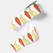 White Chocolate Bunny Rabbit Carrots Easter Snoep Satijnen Lint (Achterkant)