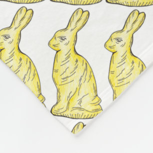White Chocolate Bunny Rabbit Easter Snoep Fleece Deken