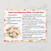 White Chocolate Candy Cane Peppermint Bark Recipe Briefkaart (Achterkant)