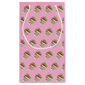 White Chocolate-Covered Strawberry Klein Cadeauzakje (Achterkant)