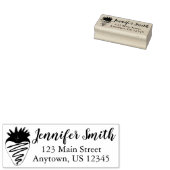 White Chocolate Dipped Strawberry Fruit Address Rubberstempel (Gestempeld)