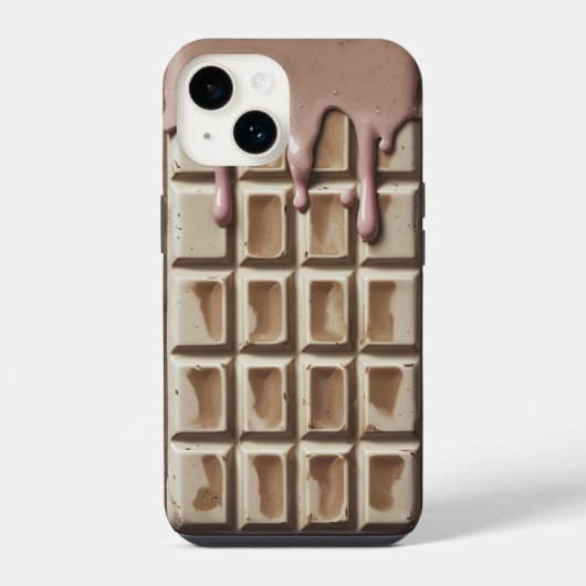 White Chocolate Drip iPhone 14 Hoesje (Achterkant)