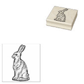 White Chocolate Easter Bunny Rabbit Molded Snoep Rubberstempel (Gestempeld)