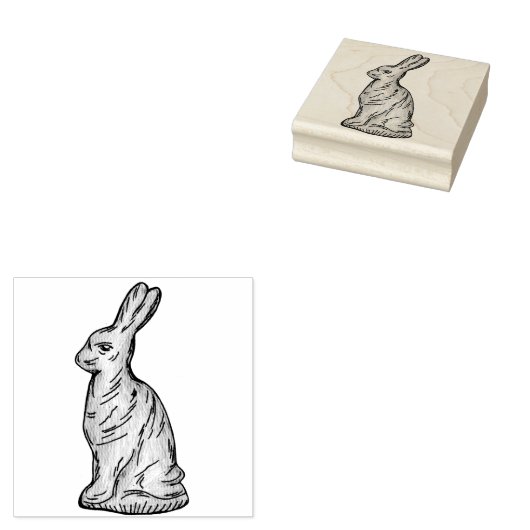 White Chocolate Easter Bunny Rabbit Molded Snoep Rubberstempel (Gestempeld)