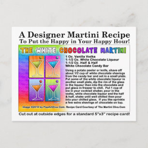 White Chocolate Martini Recipe Briefkaart