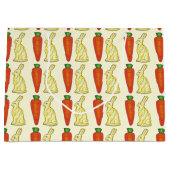 White Chocolate Neaster Bunny Rabbit Carrot Holida Large Cadeautasje (Voorkant)