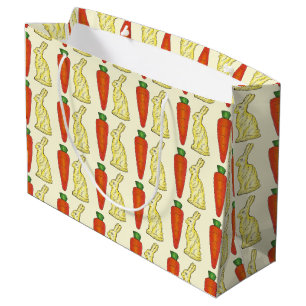 White Chocolate Neaster Bunny Rabbit Carrot Holida Large Cadeautasje