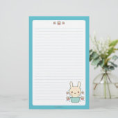 White Chocolate Truffle Bunny Briefpapier (Staand voorkant)