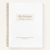 White Christelijk Proverbs 31:3 Verse Recipe Book Notitieboek (Voorkant)