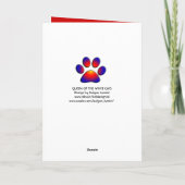 WHITE CHRISTMAS CAT MET SANTA CLAUS PET FEESTDAGEN KAART (Achterkant)