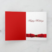 WHITE CHRISTMAS CAT MET SANTA CLAUS PET FEESTDAGEN KAART (Binnen)